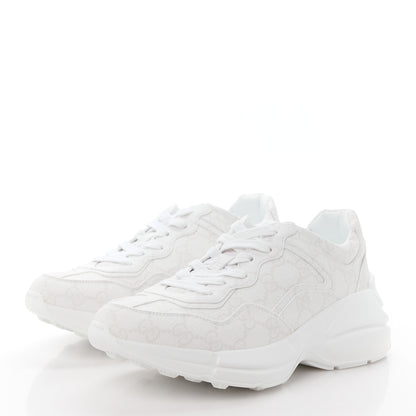 Gucci GG Supreme Monogram Womens Rhyton Sneakers 36.5 White 3 of 9