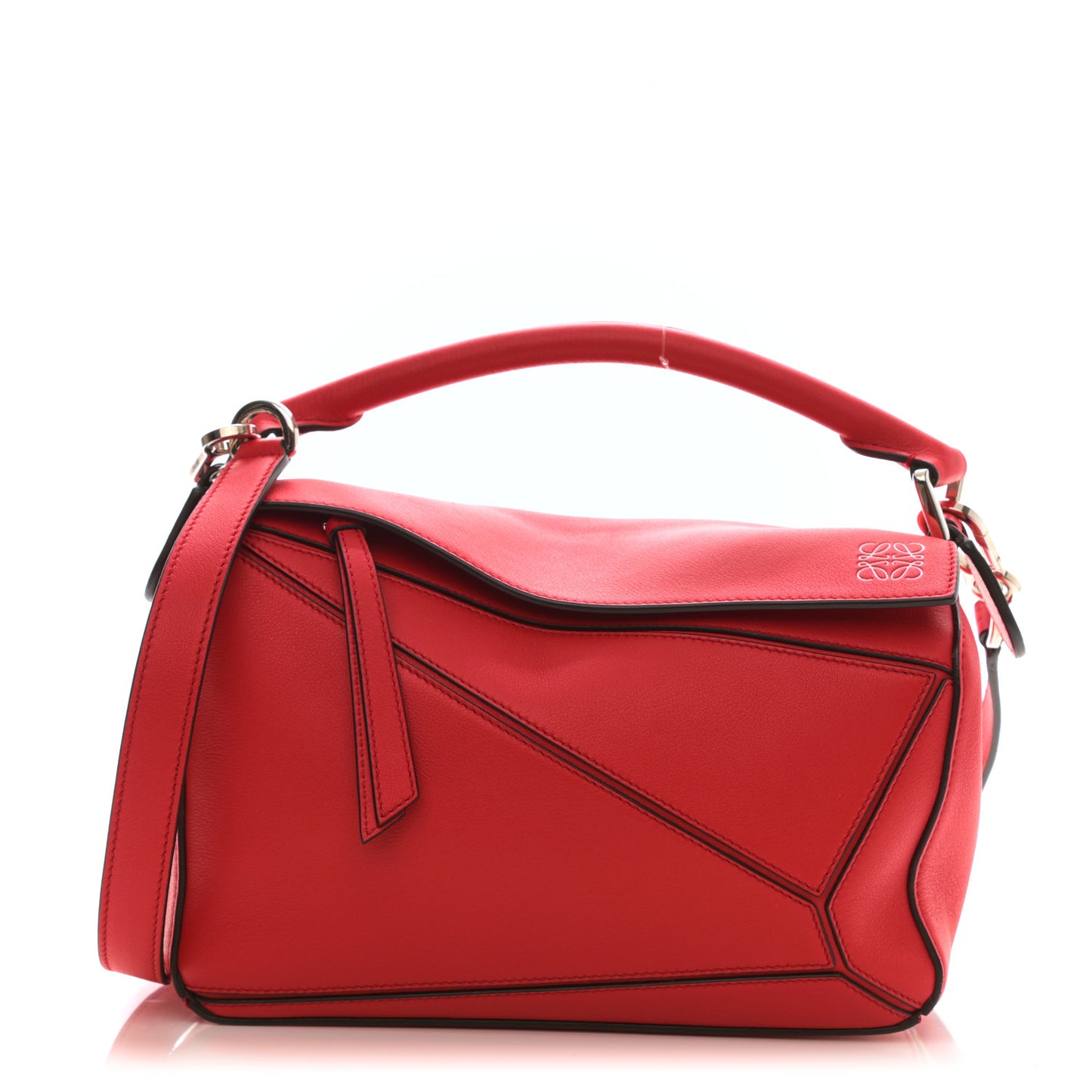Calfskin Small Puzzle Bag Scarlet