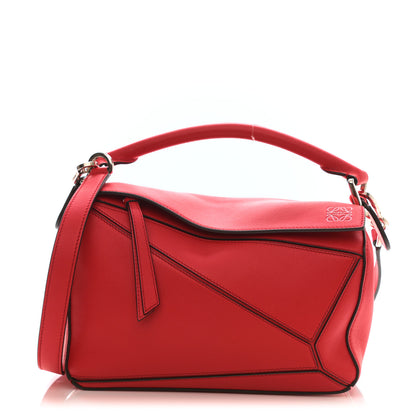 Loewe Calfskin Small Puzzle Bag Scarlet 1 of 8