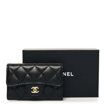 Chanel Caviar Quilted Flap Card Holder Wallet Black 10 of 10