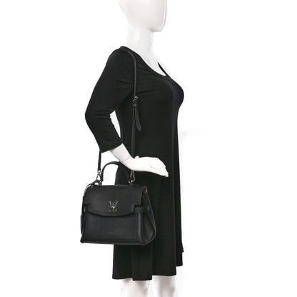 Louis Vuitton Calfskin Lockme Ever BB Black 2 of 8