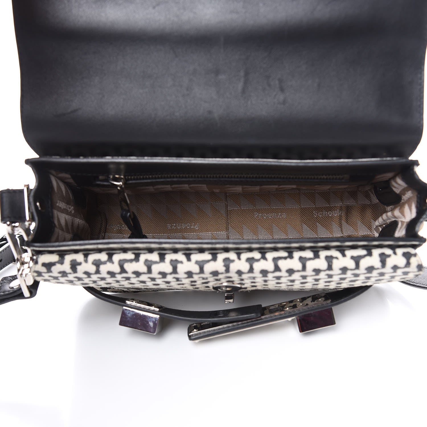 Proenza Schouler Suede Tweed Print Mini PS11 Classic Shoulder Bag Off White 5 of 18