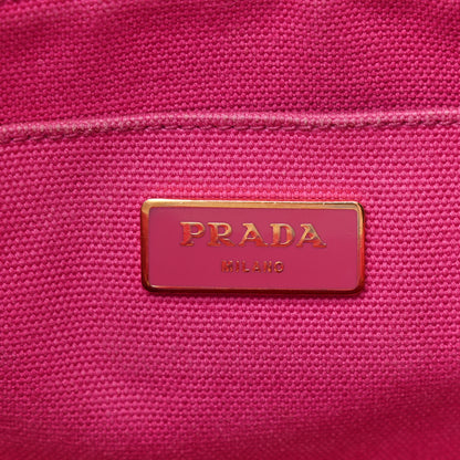 Prada Canapa Small Logo Shopping Tote Fuxia 6 of 20