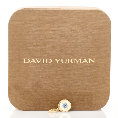 David Yurman 18K Yellow Gold Blue Sapphire Diamond Evil Eye Pendant 4 of 4