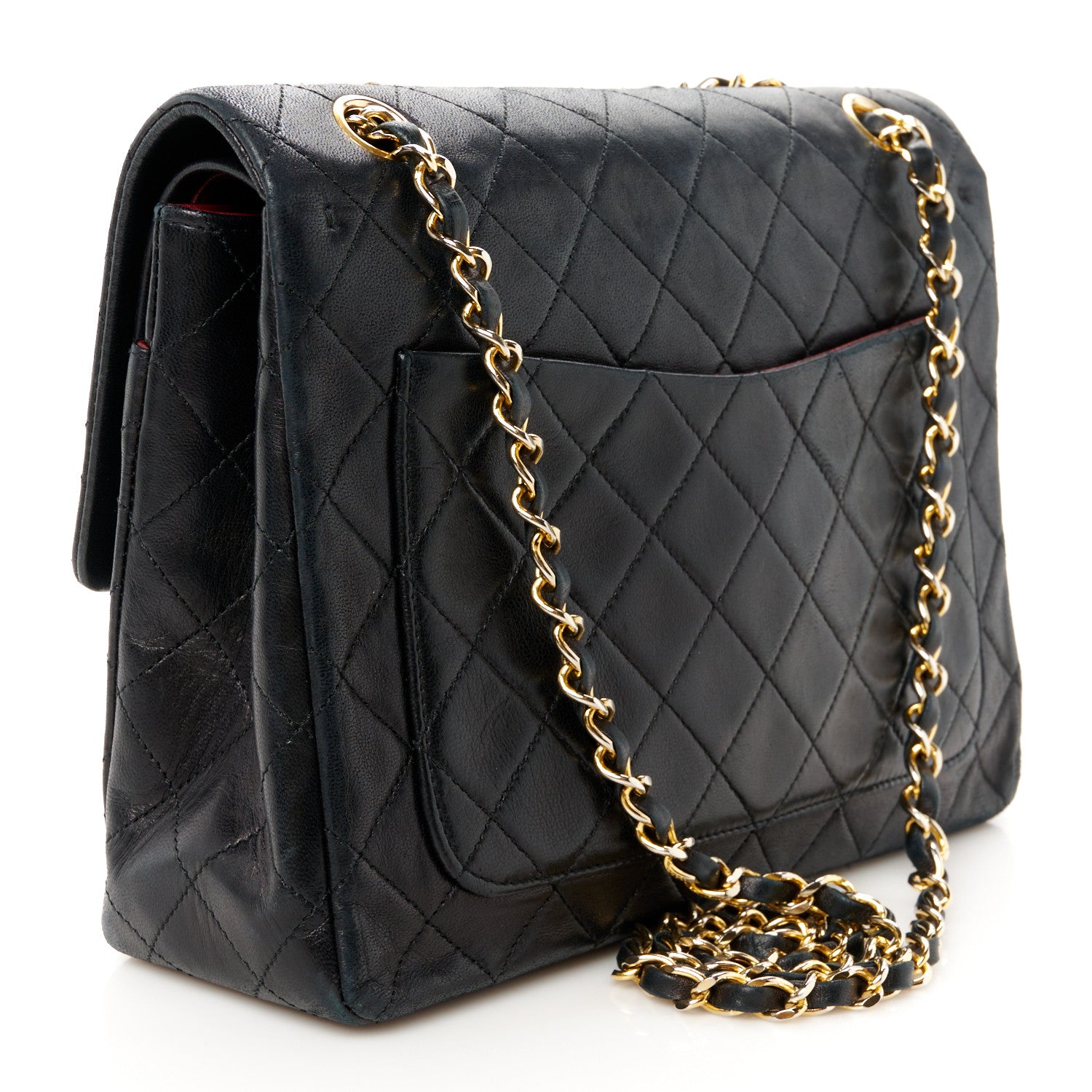 Chanel Lambskin Quilted Medium Double Flap Black 3 of 14