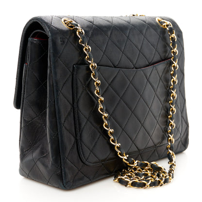 Chanel Lambskin Quilted Medium Double Flap Black 3 of 14