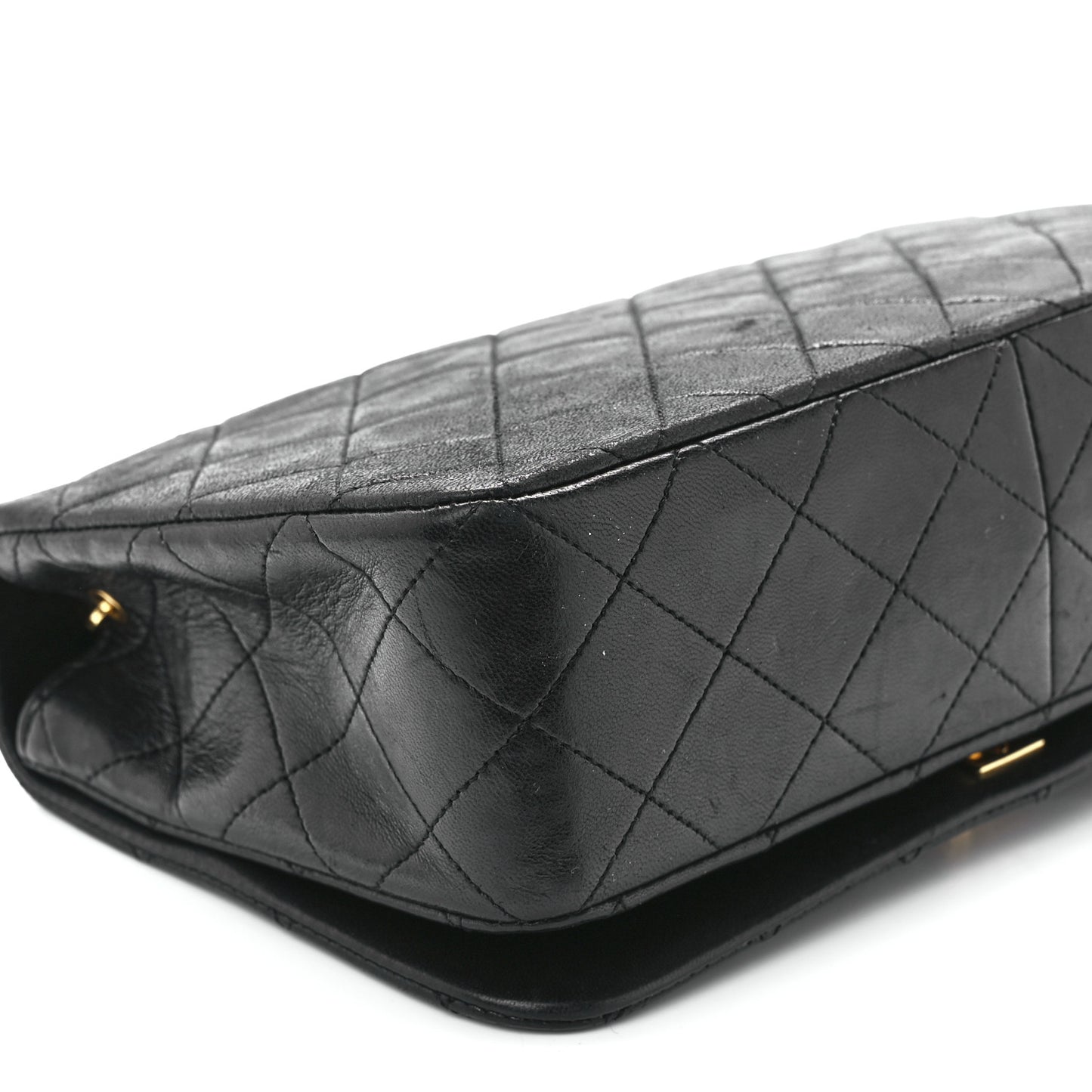 Lambskin Quilted Small Single Flap Black