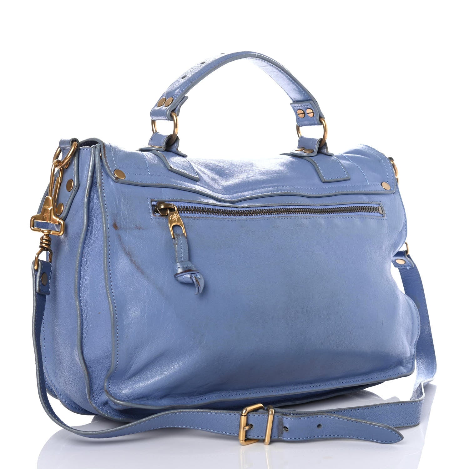 Proenza Schouler Lambskin Medium PS1 Satchel Light Blue 2 of 4
