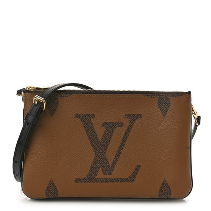 Louis Vuitton Reverse Monogram Giant Double Zip Pochette 1 of 9