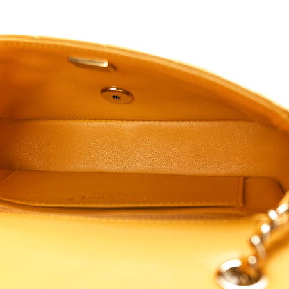 Chanel Lambskin Quilted Extra Mini Flap Bag Yellow 5 of 10
