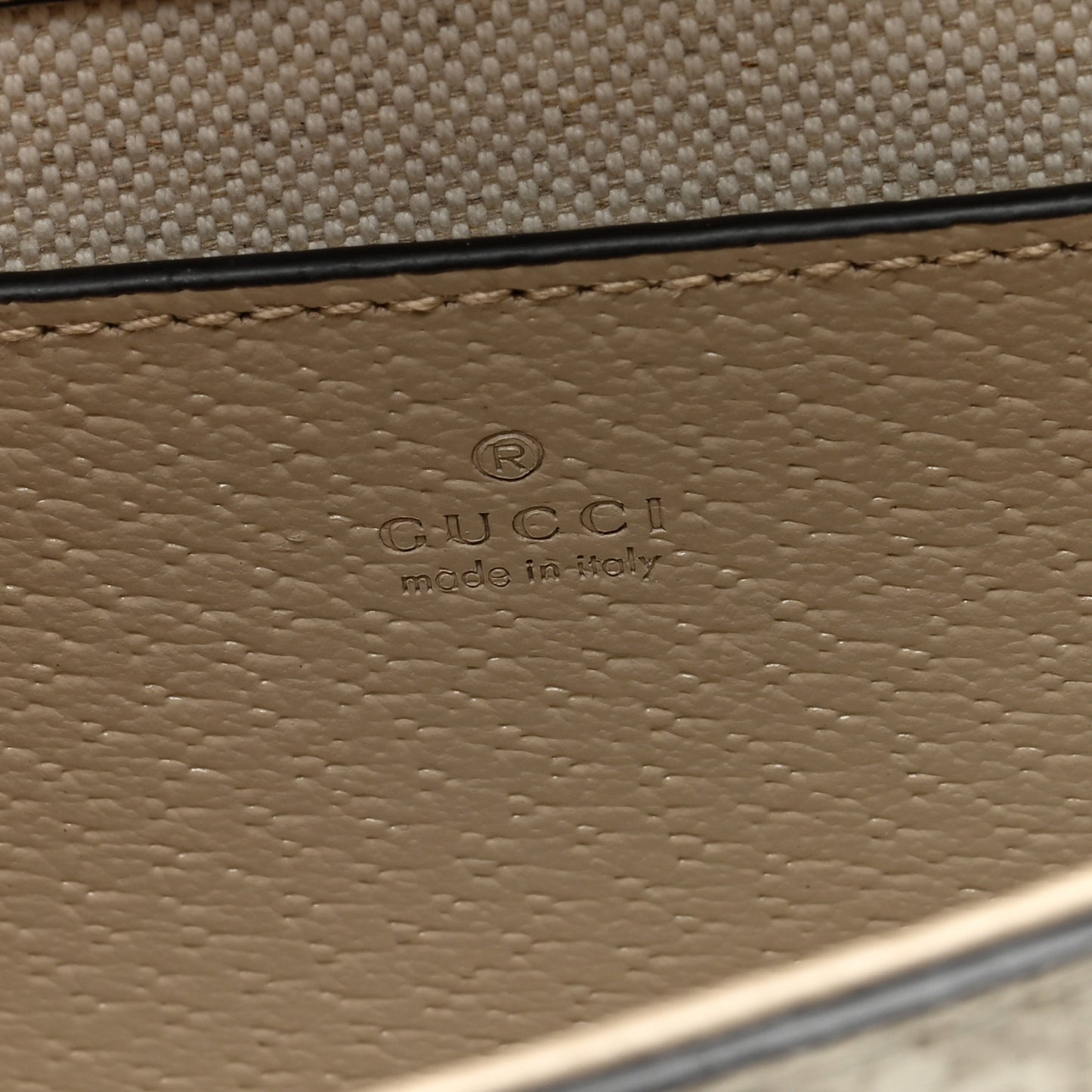 GG Supreme Monogram Textured Dollar Calfskin Web Mini Ophidia Envelope Shoulder Bag Beige Mystic White Oatmeal