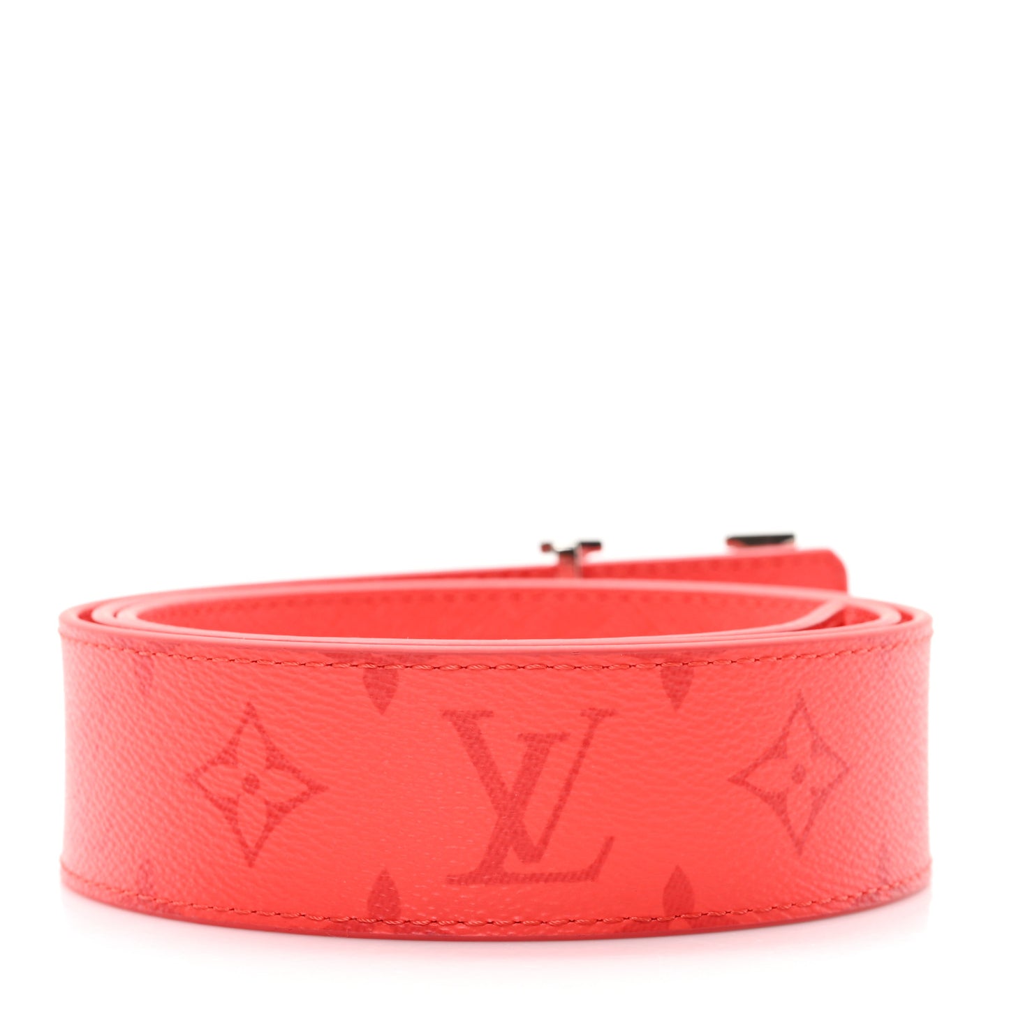 Monogram Taigarama 40mm Reversible LV Initiales Belt 95 38 Fire Red