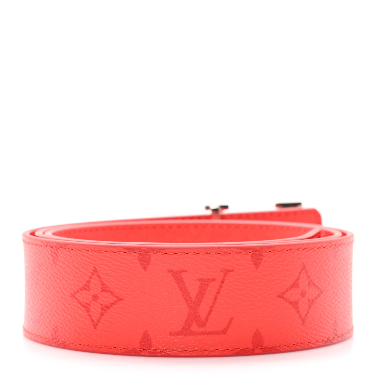 Louis Vuitton Monogram Taigarama 40mm Reversible LV Initiales Belt 95 38 Fire Red 2 of 6