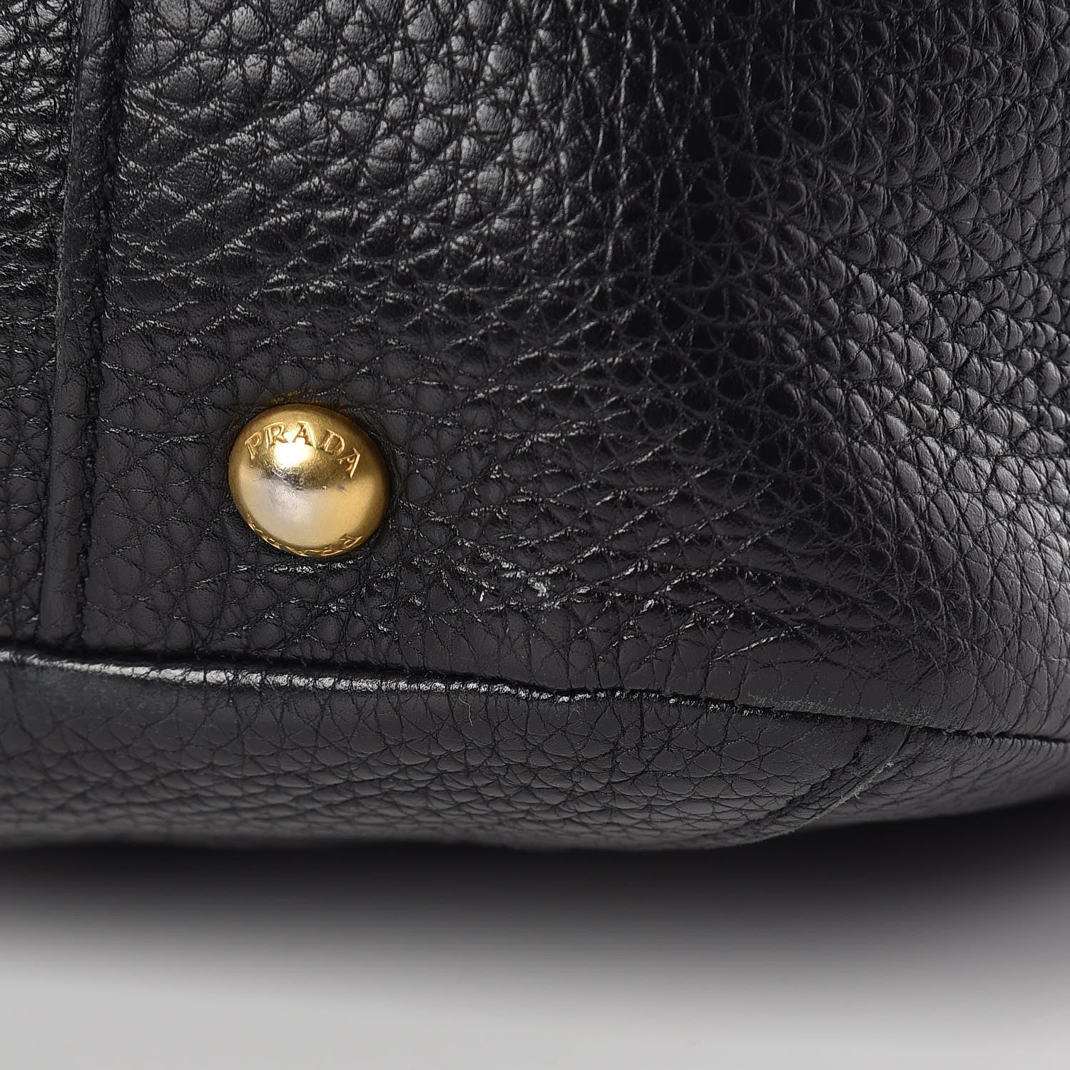 Prada Vitello Daino Shoulder Bag Black 9 of 10
