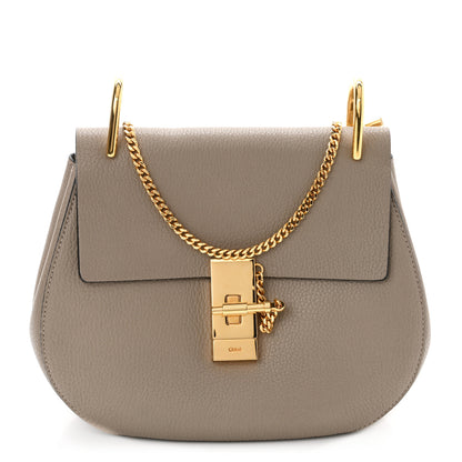 Chloe Grained Lambskin Drew Shoulder Bag Motty Grey 1 of 9