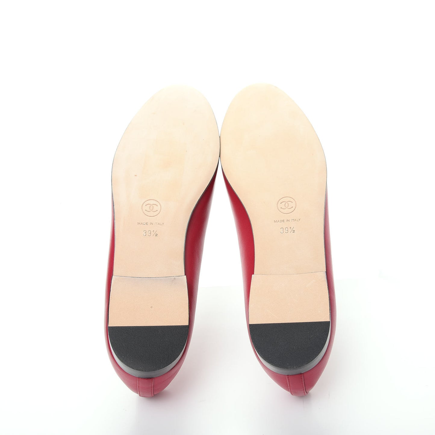 Lambskin Cap Toe CC Ballerina Flats 39.5 Pink Black