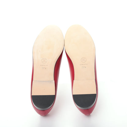 Chanel Lambskin Cap Toe CC Ballerina Flats 39.5 Pink Black 6 of 11
