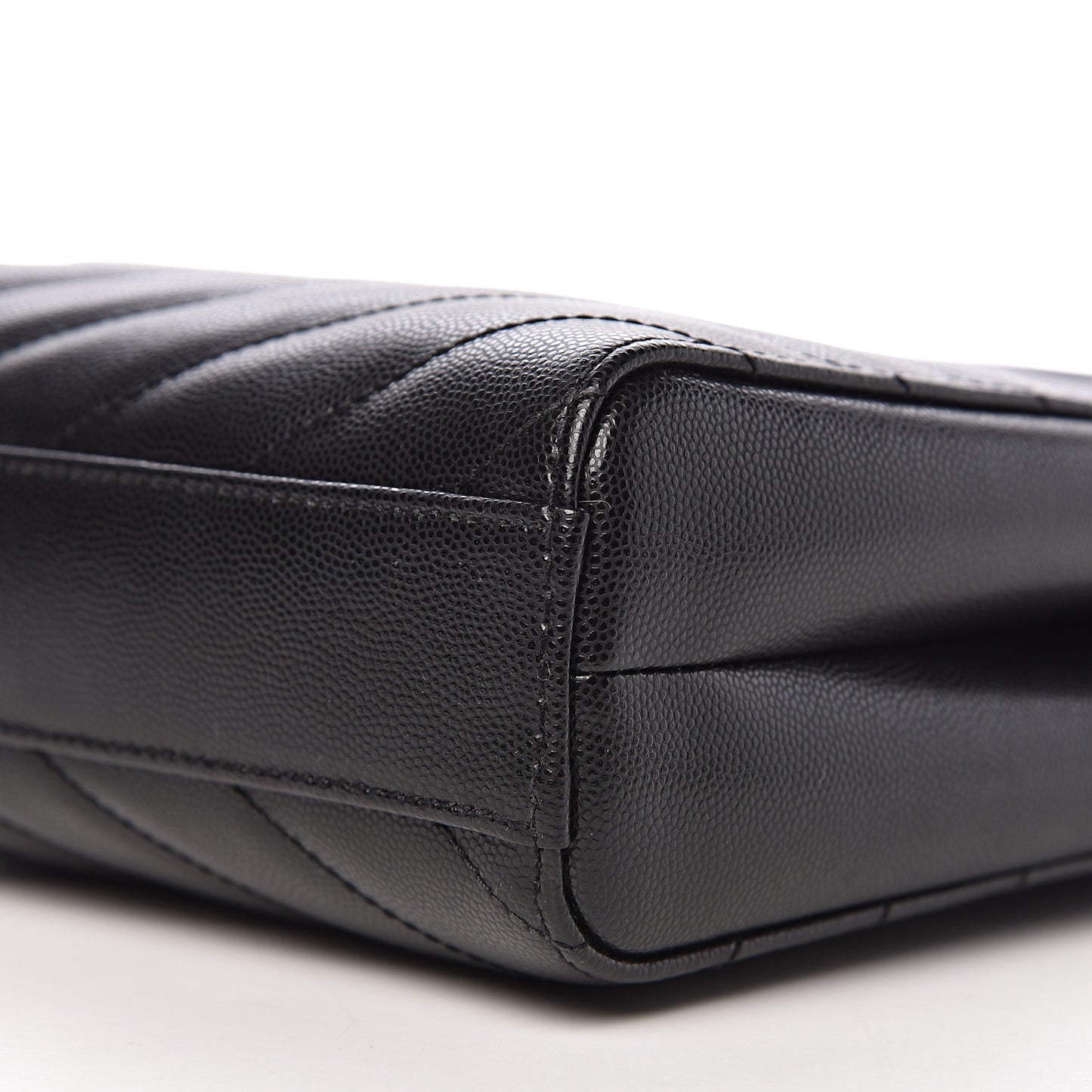 Grain De Poudre Matelasse Chevron Small Tribeca Shopping Bag Black