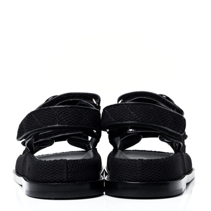 Chanel Fabric Velcro Dad Sandals 36.5 Black 4 of 6