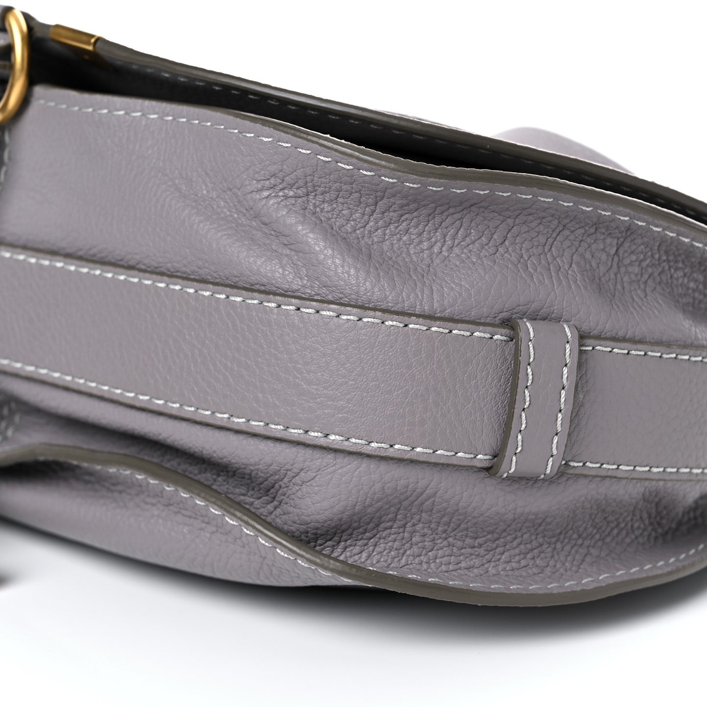Calfskin Medium Marcie Round Crossbody Bag Cashmere Grey