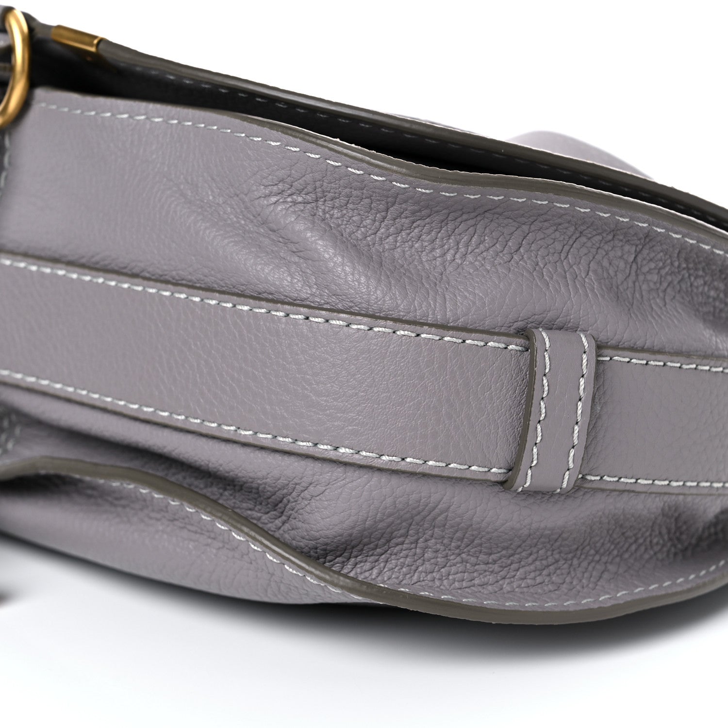 Chloe Calfskin Medium Marcie Round Crossbody Bag Cashmere Grey 8 of 10