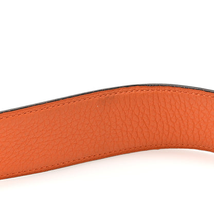 Hermes Box Togo 24mm Mini Constance H Belt 80 Black Orange 6 of 9