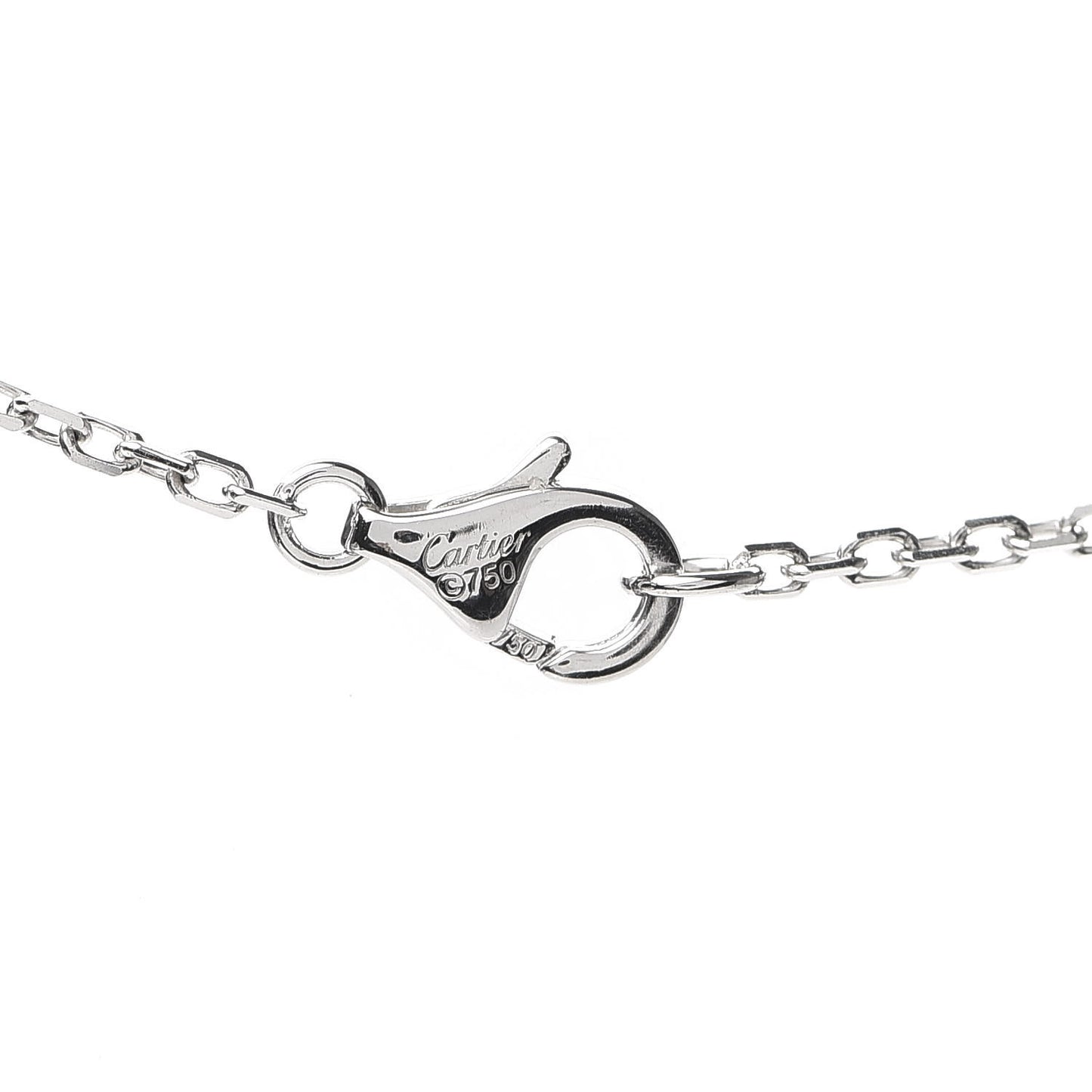 18K White Gold Diamond Interlocking LOVE Paved Necklace
