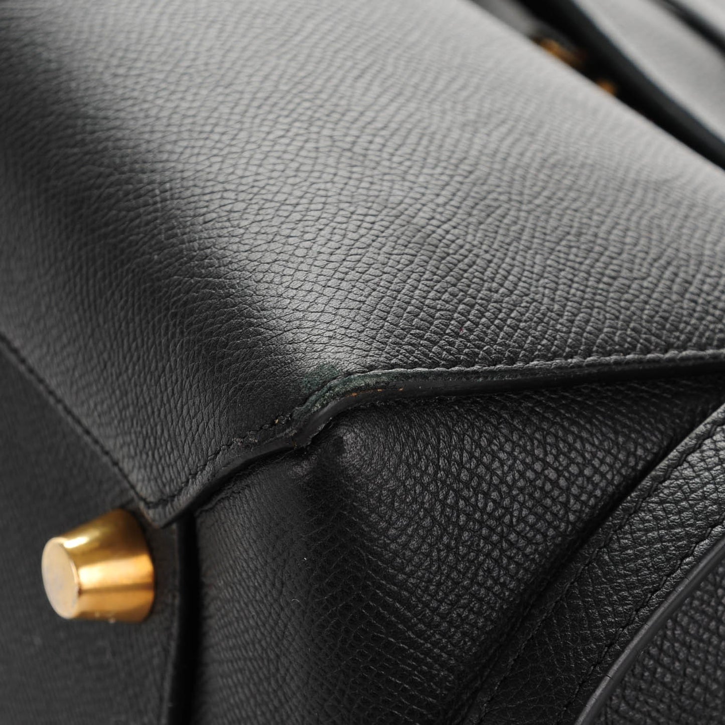 Baby Grained Calfskin Mini Belt Bag Black