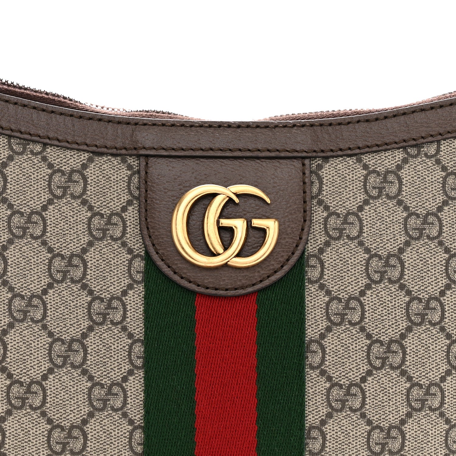 Gucci GG Supreme Monogram Web Small Ophidia Half Moon Hobo Brown 8 of 11