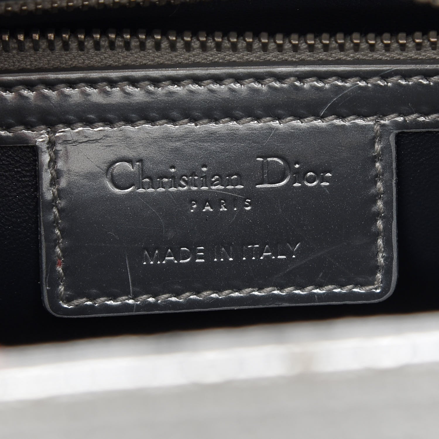 Christian Dior Metallic Patent Micro-Cannage Medium Lady Dior Silver 8 of 8