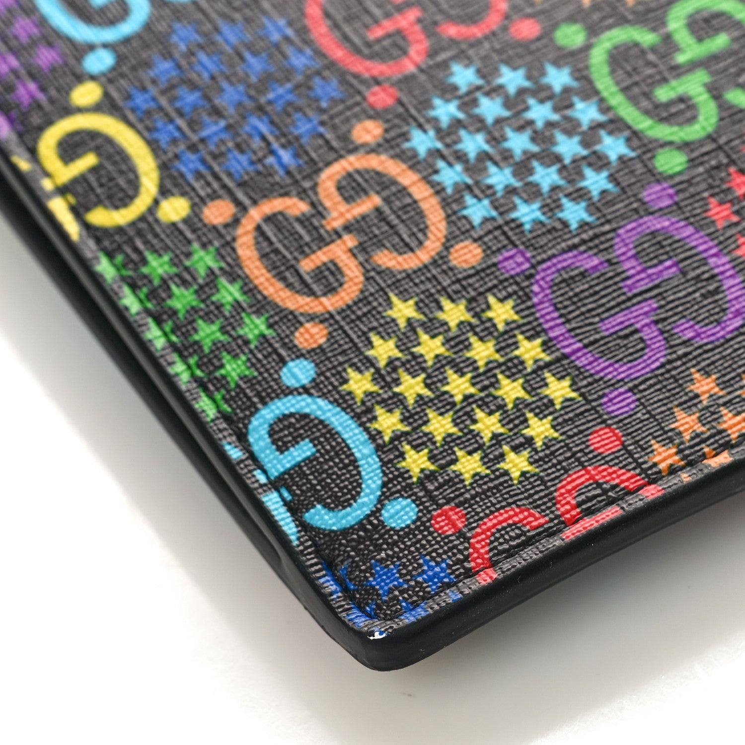Gucci GG Supreme Monogram Psychedelic Zip Wristlet Pouch Black Multicolor 7 of 8