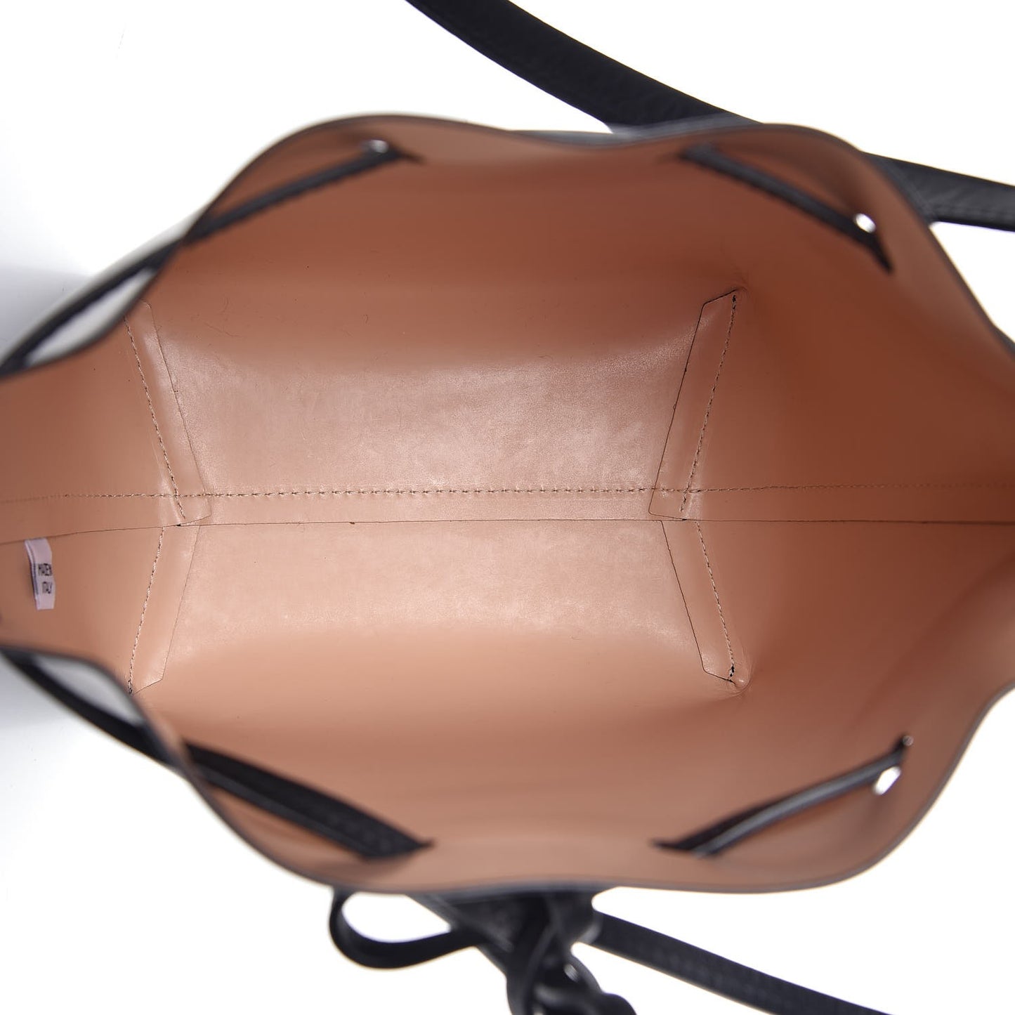 Calfskin Mini Bucket Bag Black
