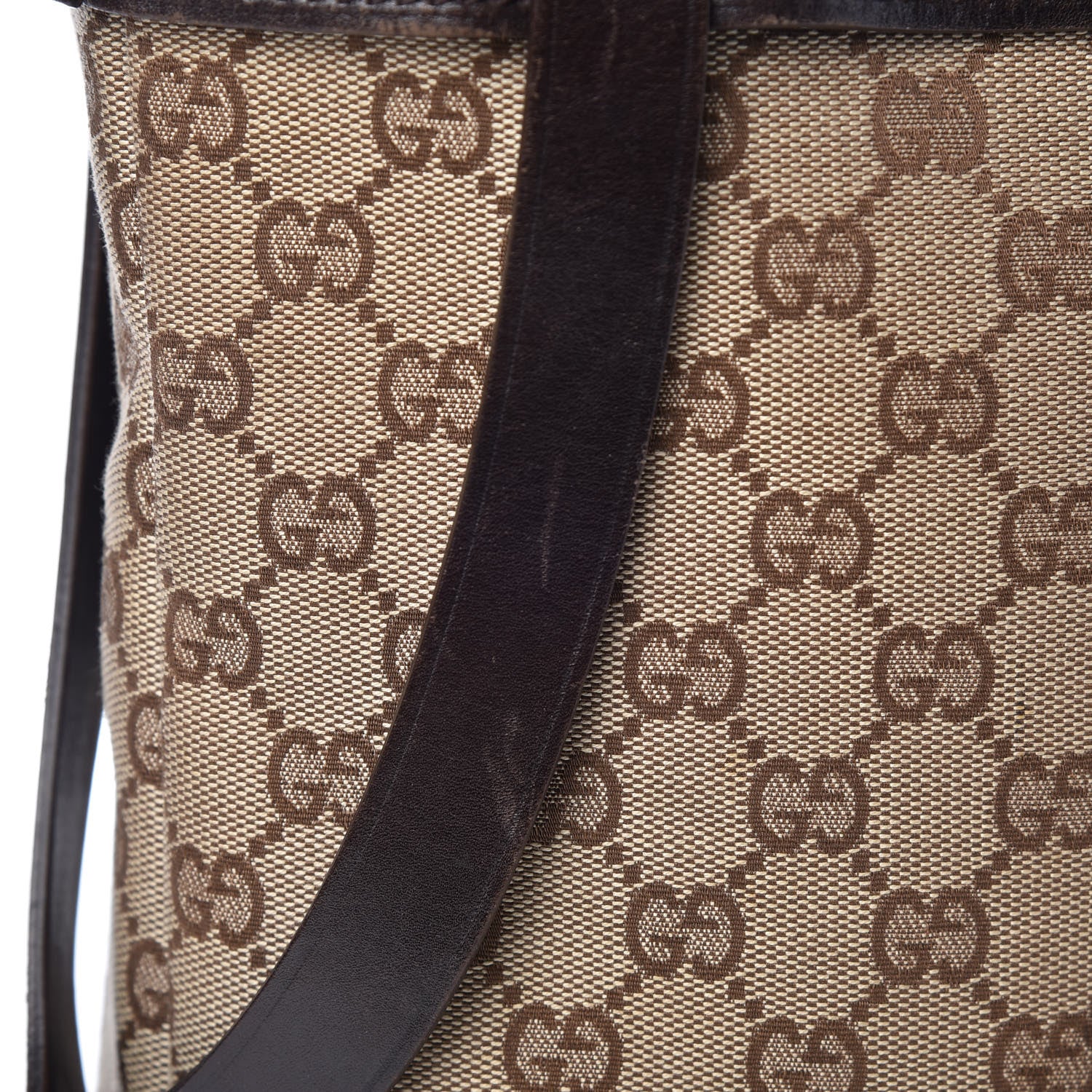Gucci Monogram Calfskin Tote Dark Brown 11 of 19