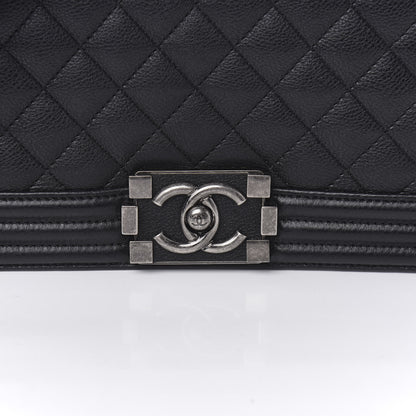 Chanel Calfskin Quilted Medium Boy Flap Black 11 of 12