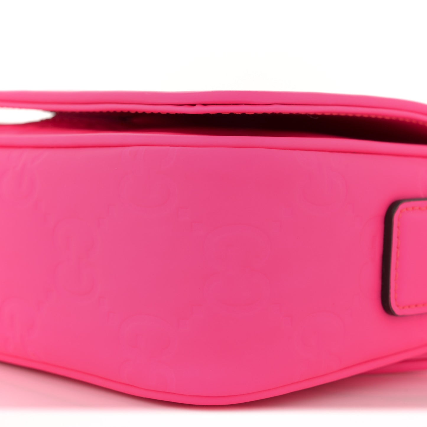Calfskin GG Rubber Effect Super Mini Bag  Pink