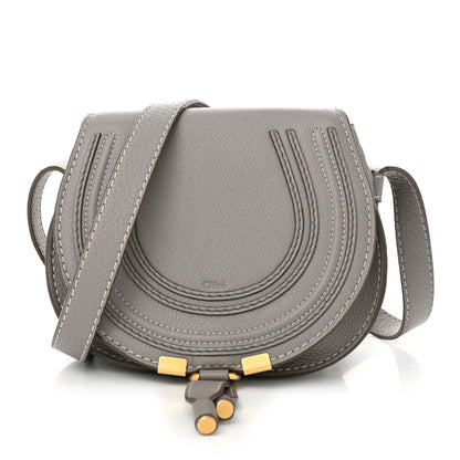 Chloe Calfskin Mini Marcie Round Crossbody Bag Cashmere Grey 1 of 9