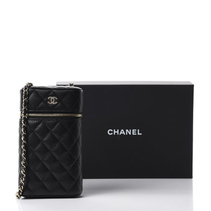Chanel Caviar Quilted Phone Holder With Chain Black 11 of 11