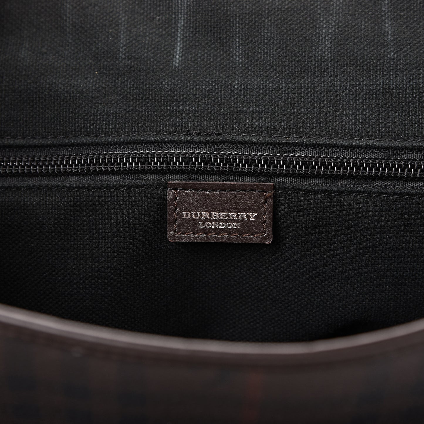 Smoked Haymarket Check Messenger Bag Brown