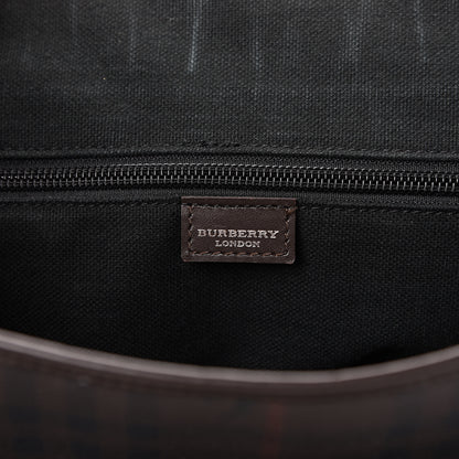 Burberry Smoked Haymarket Check Messenger Bag Brown 5 of 16