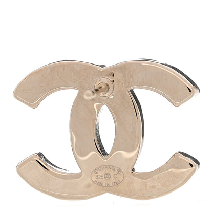 Chanel Enamel Crystal CC Earrings Denim Blue 4 of 5