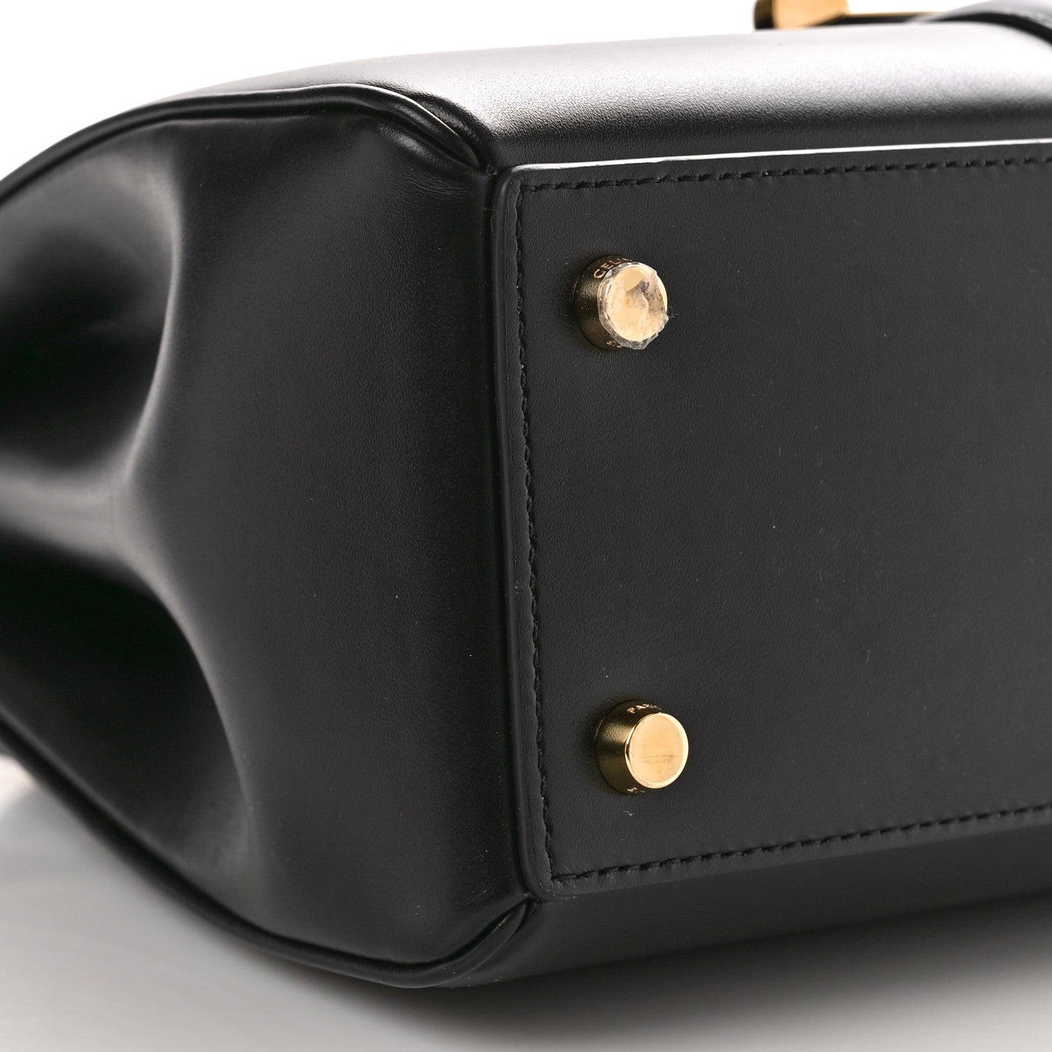 Celine Satinated Calfskin Small 16 Top Handle Bag Black 9 of 10