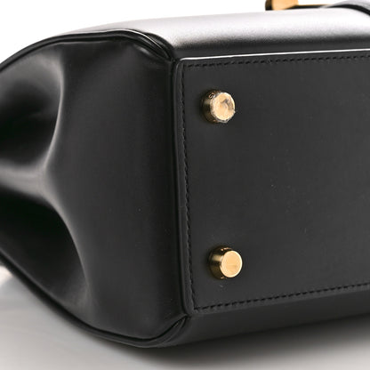 Celine Satinated Calfskin Small 16 Top Handle Bag Black 9 of 10