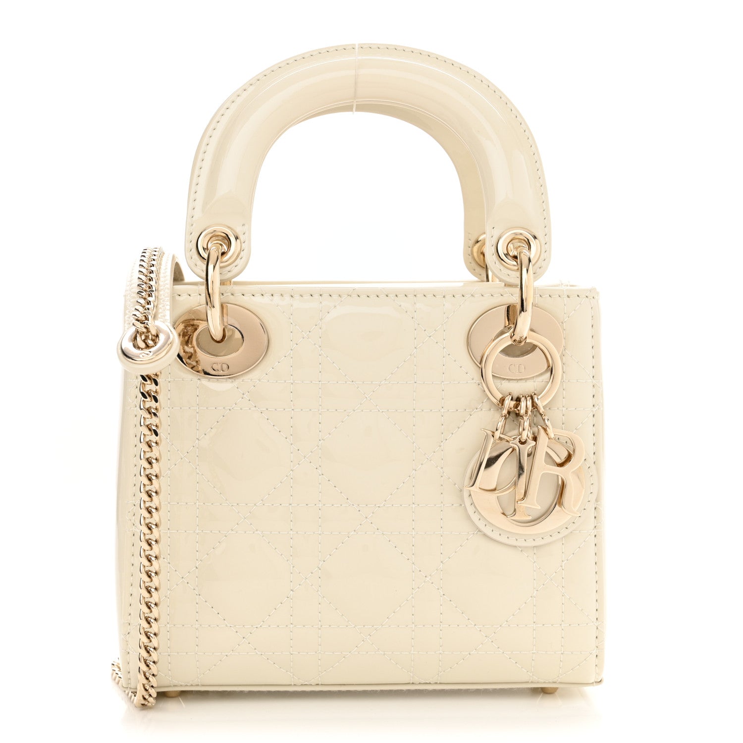 Christian Dior Patent Cannage Mini Lady Dior Latte 1 of 11