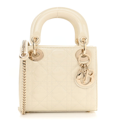 Christian Dior Patent Cannage Mini Lady Dior Latte 1 of 11