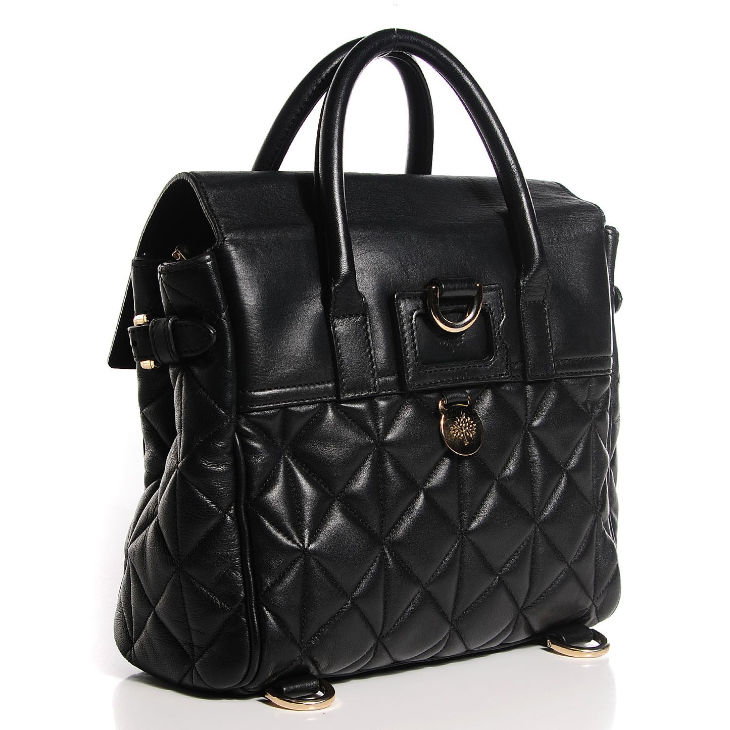 Nappa Quilted Mini Cara Delevingne Convertible Bag Black