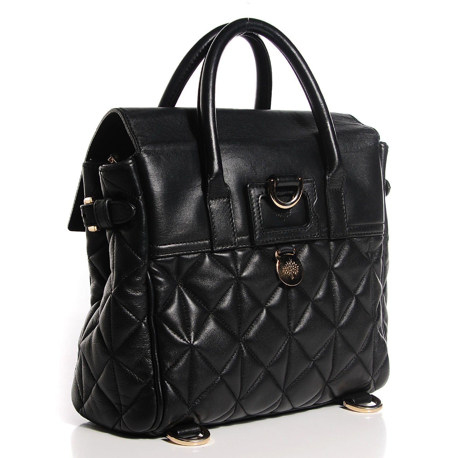 Mulberry Nappa Quilted Mini Cara Delevingne Convertible Bag Black 3 of 11