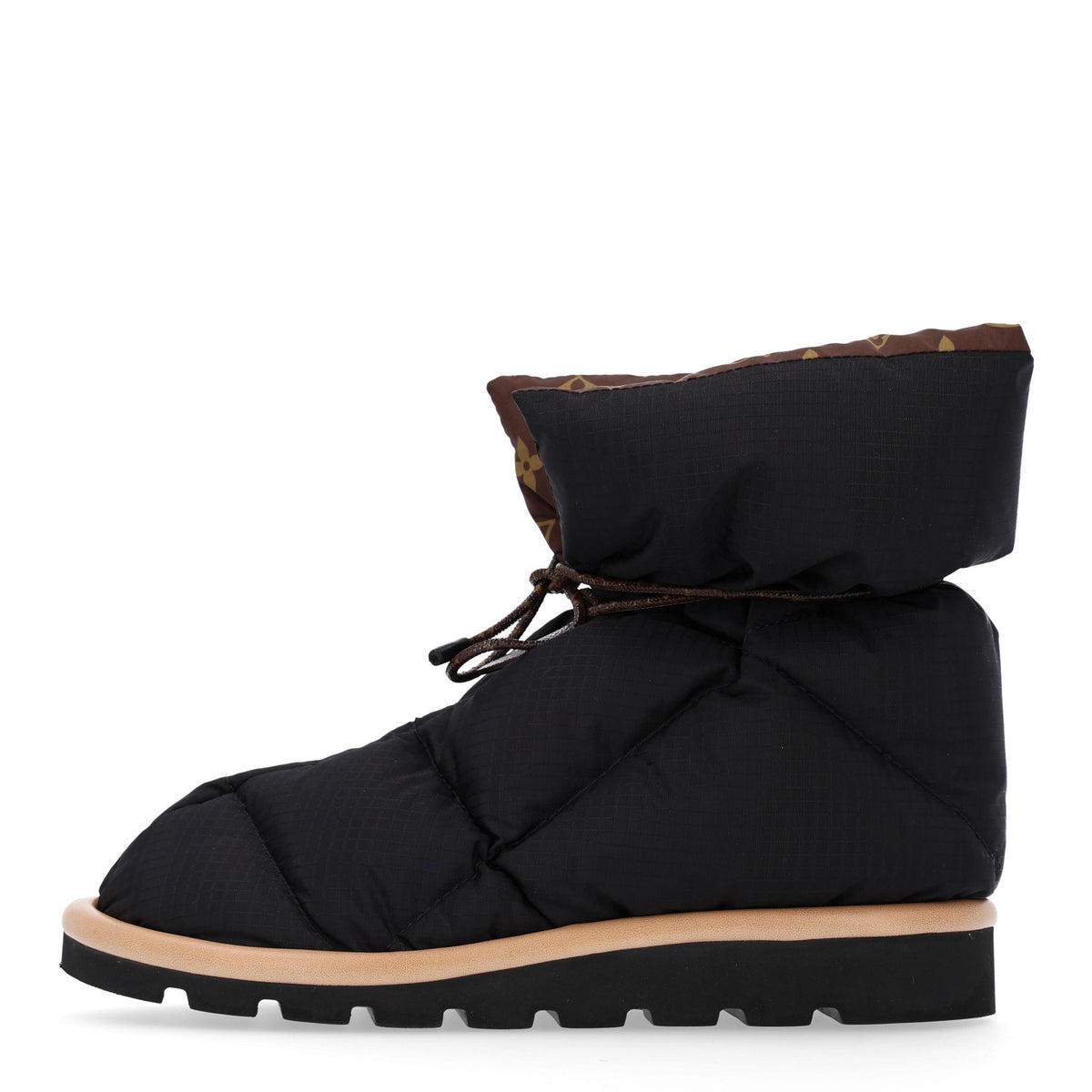 Nylon Monogram Pillow Comfort Ankle Boot 37 Black