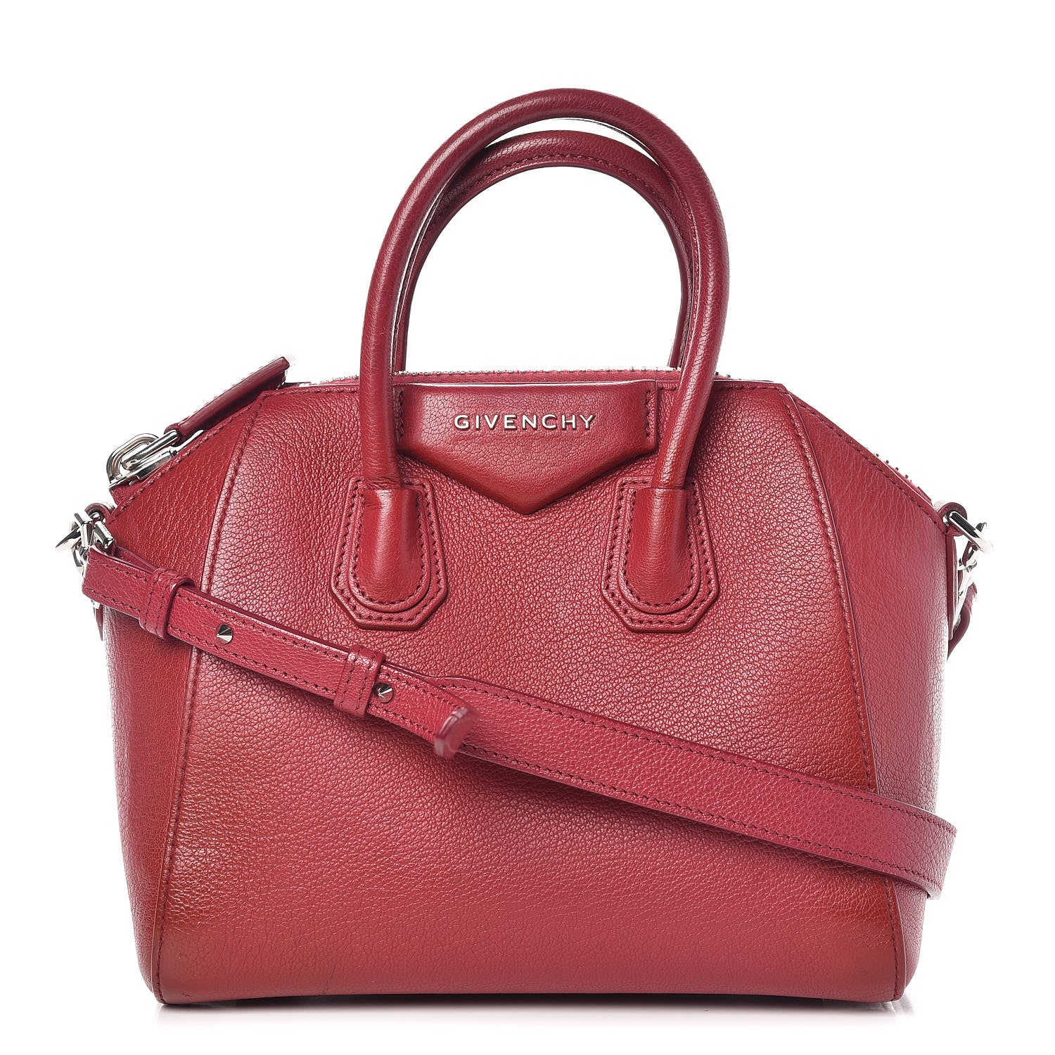 Givenchy Sugar Goatskin Mini Antigona Raspberry 1 of 17