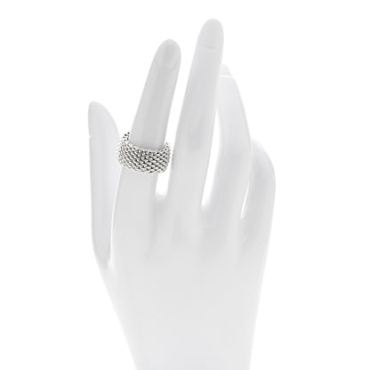 Tiffany Sterling Silver Somerset Mesh Ring 51 5.75 2 of 4
