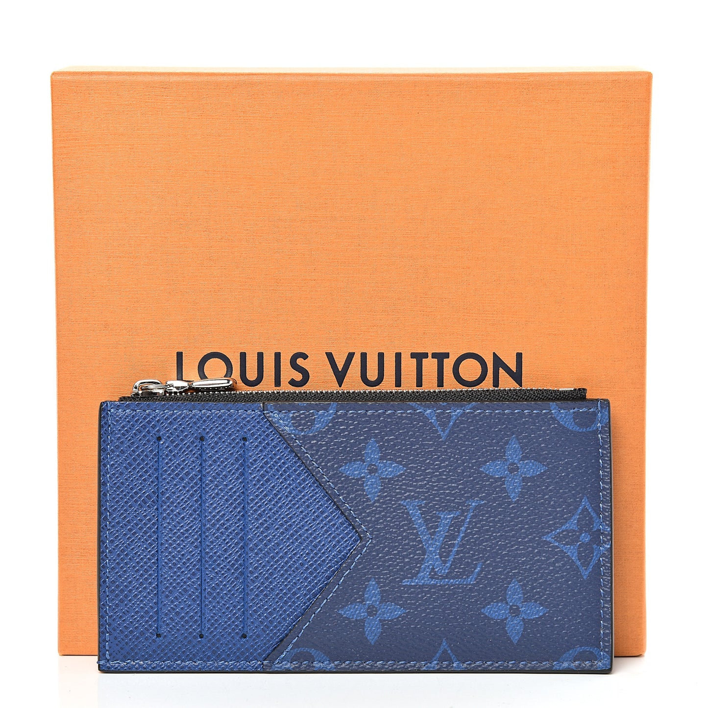 Monogram Taiga Coin Card Holder Cobalt